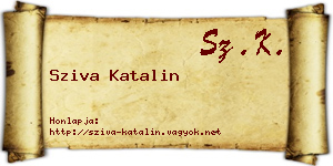 Sziva Katalin névjegykártya