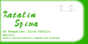 katalin sziva business card